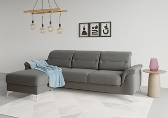 Sit&more Ecksofa »Sinatra L-Form« mit Recamiere, optinal mit Kopfteilverstellung und Armteilfunktion