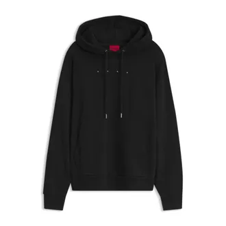 HUGO BOSS Oversized-fit hoodie with front and back logo prints