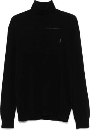 Polo Ralph Lauren Stijlvolle coltrui - Heren - Coltruien - Zwart - XL - Wol - Truien & Vesten