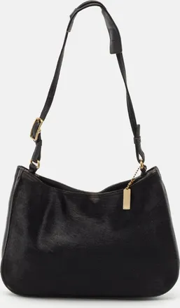 Coach Black Calf Hair And Leather Hobos