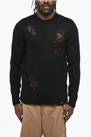 Diesel Wool-Blend Pullover NORMAN with Distressed Effect size S