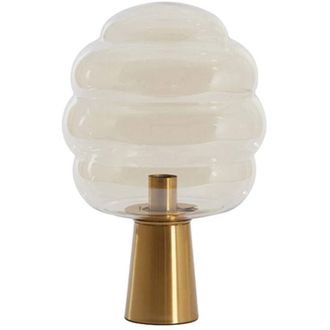 Light & Living Light & Living - L&aacute;mpara De Mesa - Misty - Dorado - Vidrio