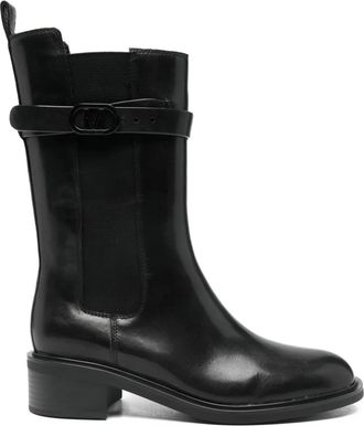 Marc Ellis Stivali in pelle con fibbia 40mm - Nero