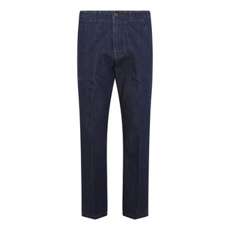 Fay Slim-fit Jeans, male, Blue, Size: W36 Worker Jeans