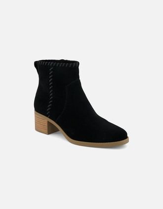 Toms Womens TOMS Delilah Heeled Suede Womens Black Heeled Ankle Boots - Size: 6