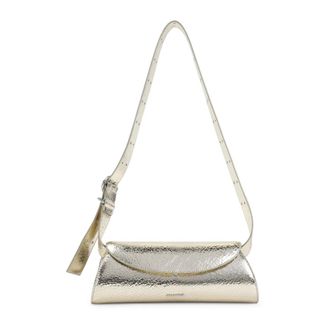 Jil Sander Cannolo Small - Dames - Schoudertassen - Geel - ONE Size - Leer - Tassen