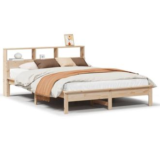 Berkfield Home Bed Frame without Mattress 140x200 cm Solid Wood Pine in Brown