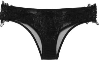 Ermanno Scervino Slip con decorazione a fiori - Nero