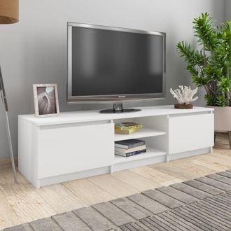 Berkfield Home TV Cabinet White 140x40x35.5 cm Engineered Wood