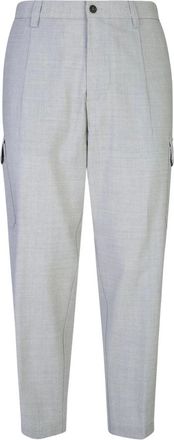 Eleventy Broeken, Heren, Grijs, W29, Wol, Cargo Army Relax Fit Broek