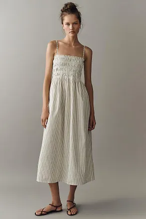 Pistola Denim Bianca Sleeveless A-Line Maxi Dress