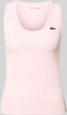 Lacoste Sport Slim Fit Sport Tank Top mit Label Patch in Apricot, Gr&ouml;&szlig;e 38