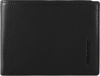 Piquadro Mena S Portemonnee met muntvak - Heren - Portefeuilles - Zwart - ONE Size - Leer - Accessoires