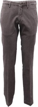 Michael Coal Slim Fit Katoenen Broek - Heren - Chinos - Bruin - W30 - Katoen - Broeken