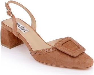 Badgley Mischka Yaneli Slingback Pump in Coffee Suede at Nordstrom, Size 5.5