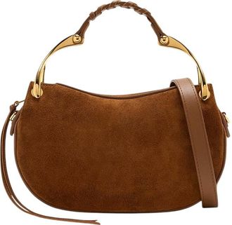 Alexander McQueen Brown Wishbone Mini Shoulder Bag