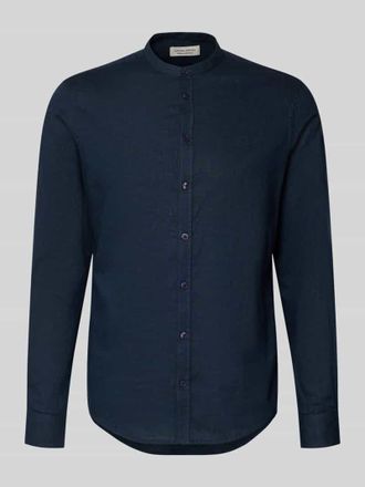 Casual Friday Casual Friday Slim Fit Freizeithemd mit Stehkragen Modell Anton in Marine, Gr&ouml;&szlig;e XXL