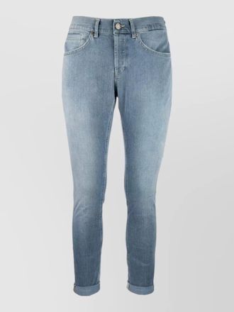 Dondup trousers rolled cuffs belt loops five pockets