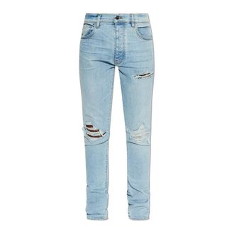 Amiri Skinny Jeans, male, Blue, Size: W33 Crochet Leather Mx1 Jeans