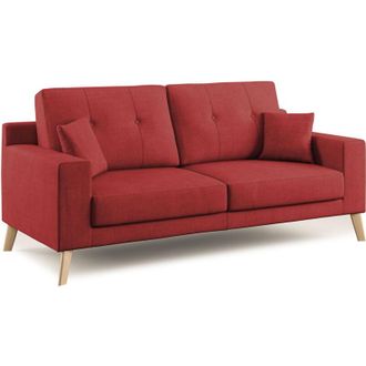 Divani.Store Divani.store - Danish Divano moderno in tessuto morbido impermeabile T02 146 cm rosso