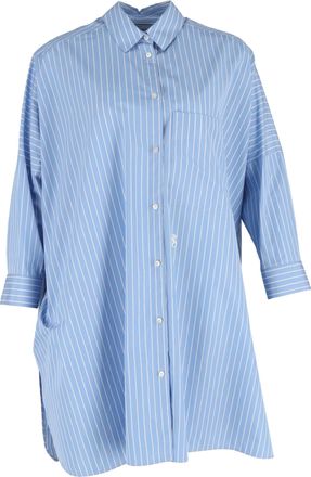 Jil Sander Striped Shirt in Light Blue Cotton