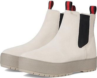 Keds The Platform Chelsea Lug Womens Boots Off-White/Black Suede : 8.5 B - Medium, Suede/Synthetic