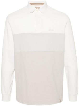 Boggi Milano Katoenen poloshirt met geborduurd logo - Beige
