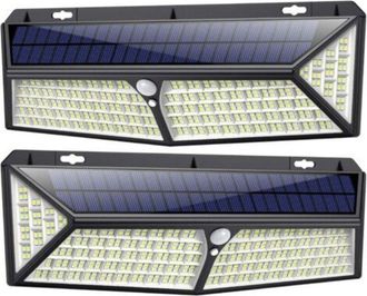 OEM L&aacute;mpara Solar Led De 430 Led [potente - 3500 L&uacute;menes - &Aacute;ngulo De Haz De 270&deg;] Iluminaci&oacute;n Exterior Con Sensor De Movimiento, Foco Inal&aacute;mbrico, Resiste