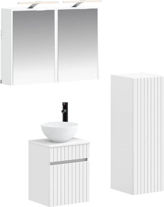 vidaXL Juego De Muebles De Ba&ntilde;o 4 Uds. Blanco Vidaxl