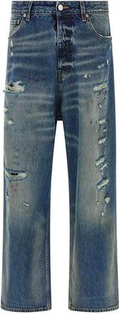 VETEMENTS Blue Distressed Baggy Jeans