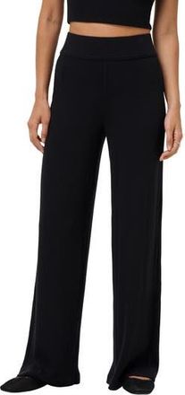 Travis Mathew Evening Retreat Rib Wide Leg Pull-On Pants in Black at Nordstrom Rack, Size X-Large