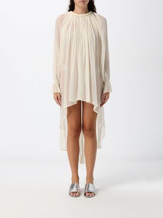 Eleh Asymmetrical Relaxed Fit Blouse in Viscose Blend with Dropped Shoulders