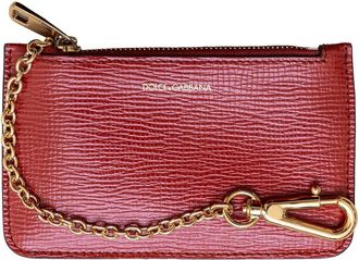 Dolce & Gabbana Dolce &Gabbana Red Leather Wallet With Keychain (Authentic Pre-Loved)