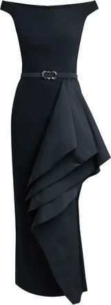 SAFiYAA Abito Bardot drappeggiato - Nero