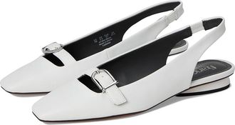 Franco Sarto Carana Slingback Womens Shoes White Faux Leather : 7.5 M