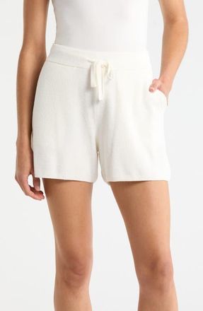 Barefoot Dreams CozyChic Ultra Lite Drawstring Lounge Shorts in Pearl at Nordstrom, Size X-Small