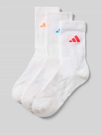 adidas Socken mit Label-Print im 3er-Pack in Weiss, Größe 34-36
