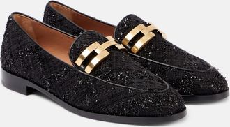 Aquazzura Brandi bouclé loafers