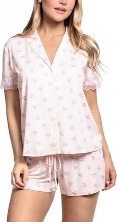 In Bloom by Jonquil Sevilla Shortie Pajamas in Quartz Pink at Nordstrom, Size X-Large