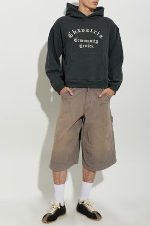 Willy Chavarria Chavarria Community Center Shrunken Sweatshirt, Mens, Grey