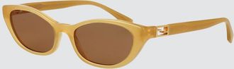 Fendi Occhiali da sole a goccia in acetato con monogramma FF