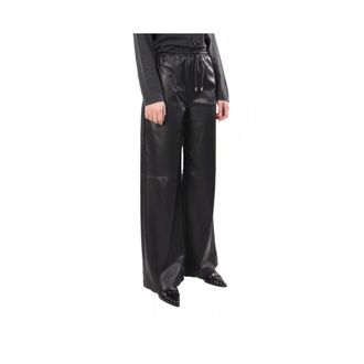 Liu Jo Cf5206 E0624 Jogger Trousers - female - Liu Jo - Leather Trousers - Black - 2XL - Trousers