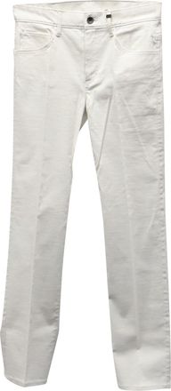 Helmut Lang Straight Leg Pants in White Cotton