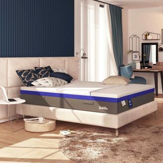 Baldiflex Baldiflex - Materasso 3000 Molle E Memory 5 Cm Alto 30 Cm Hybrid Super Big Bros Misura 90x190 Cm