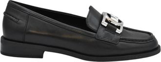Michael Kors April Flex Leren Ballerina - Dames - Loafers - Zwart - 39 EU - Leer - Schoenen