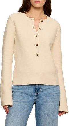 Sanctuary Everyday Henley Sweater in Bone White at Nordstrom, Size X-Large