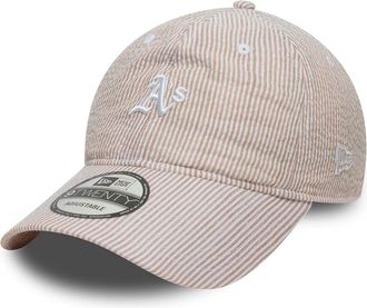 New Era Unisex Baseball Cap 9twenty Seersucker Light Beige Polyester Hat