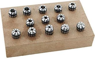 Forum Juego De Pinzas De Fijaci&oacute;n En Base De Madera, Capacidad De Fijaci&oacute;n : 1-10 Mm, Pinza De Fijaci&oacute;n Tipo Er16, Contenido 10 Elementos