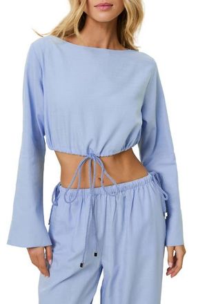 Solid & Striped The Chelley Crop Top in Blue Lagoon at Nordstrom, Size X-Large