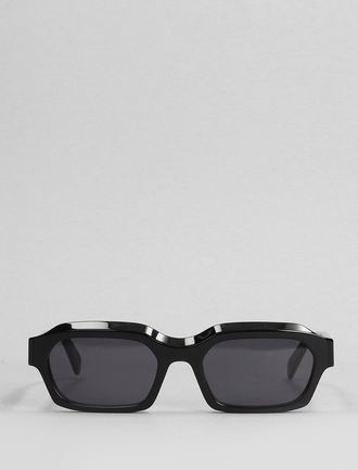 Retro Superfuture Sunglasses In Black Acetate
